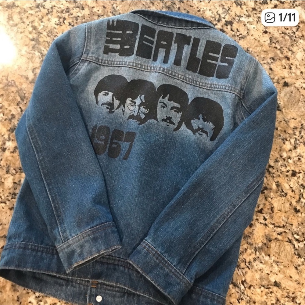 🍿JUNK FOOD THE BEATLES Jean Jacket